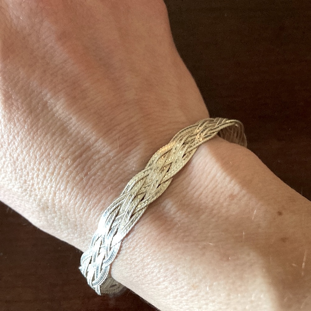 Five Strand Sterling Weave Bracelet